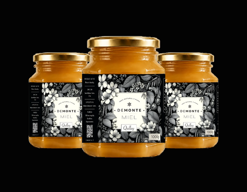 Pack de tres frascos de miel de quillay DeMonte